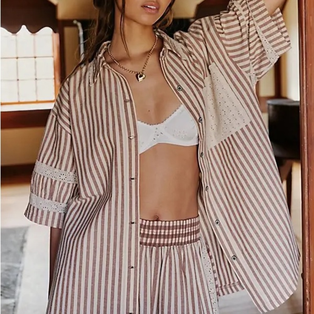 FP INTIMATELY Clear Skies Lounge Shirt, Size XS